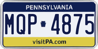 PA license plate MQP4875