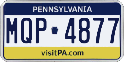 PA license plate MQP4877