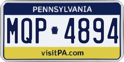PA license plate MQP4894