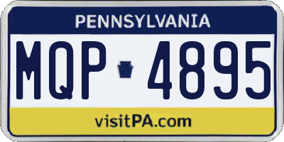 PA license plate MQP4895
