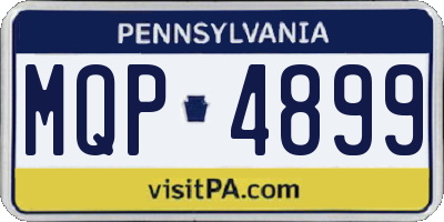 PA license plate MQP4899