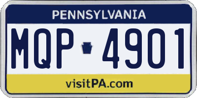 PA license plate MQP4901