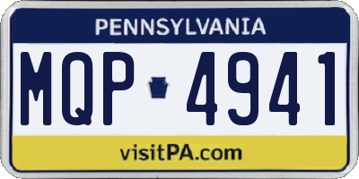 PA license plate MQP4941