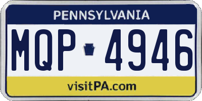 PA license plate MQP4946