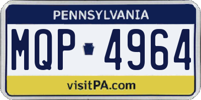 PA license plate MQP4964
