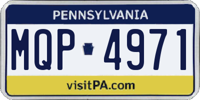 PA license plate MQP4971