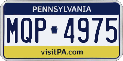 PA license plate MQP4975
