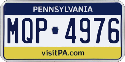 PA license plate MQP4976