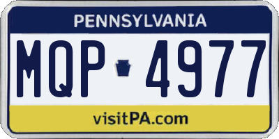PA license plate MQP4977