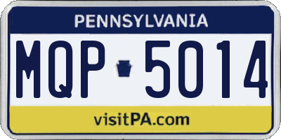 PA license plate MQP5014
