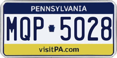 PA license plate MQP5028