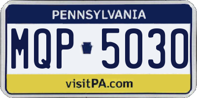 PA license plate MQP5030