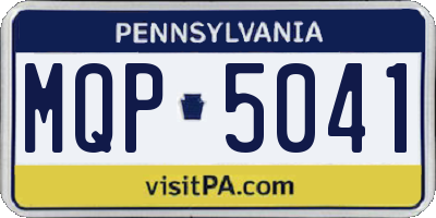 PA license plate MQP5041