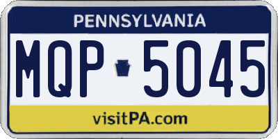 PA license plate MQP5045