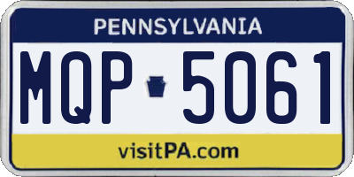 PA license plate MQP5061