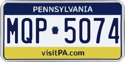 PA license plate MQP5074