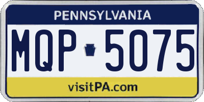PA license plate MQP5075