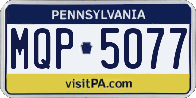 PA license plate MQP5077