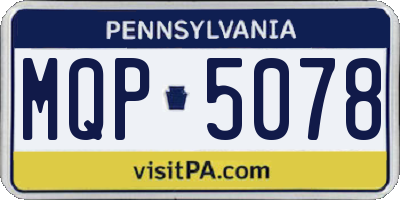 PA license plate MQP5078