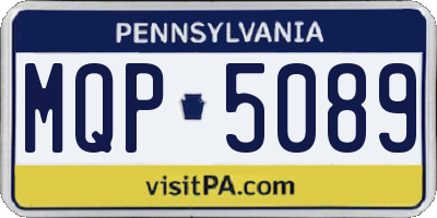 PA license plate MQP5089