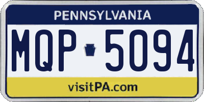PA license plate MQP5094