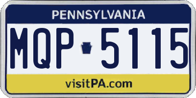 PA license plate MQP5115