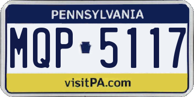 PA license plate MQP5117