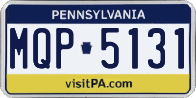 PA license plate MQP5131