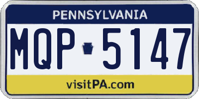 PA license plate MQP5147