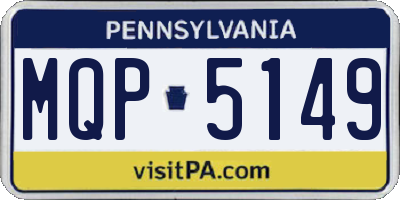 PA license plate MQP5149