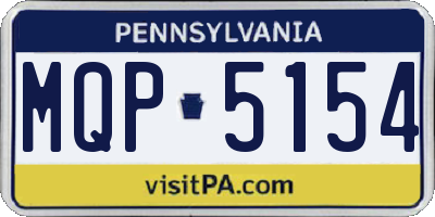 PA license plate MQP5154