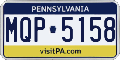 PA license plate MQP5158