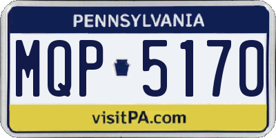 PA license plate MQP5170