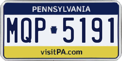 PA license plate MQP5191