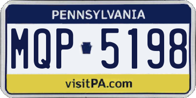 PA license plate MQP5198