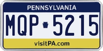 PA license plate MQP5215