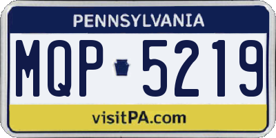 PA license plate MQP5219