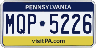 PA license plate MQP5226