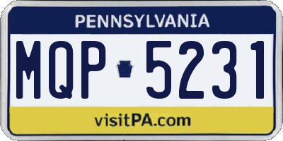 PA license plate MQP5231
