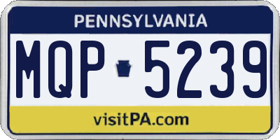 PA license plate MQP5239