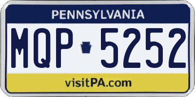 PA license plate MQP5252