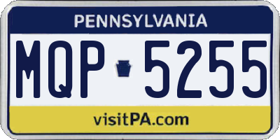 PA license plate MQP5255