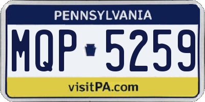PA license plate MQP5259