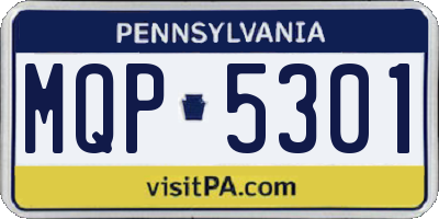 PA license plate MQP5301