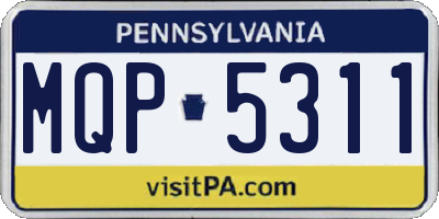 PA license plate MQP5311