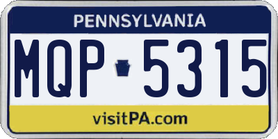 PA license plate MQP5315