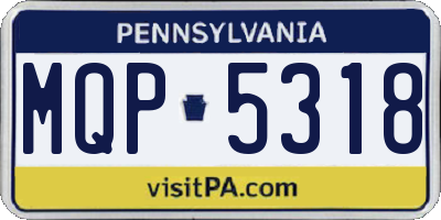 PA license plate MQP5318