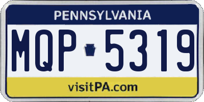 PA license plate MQP5319