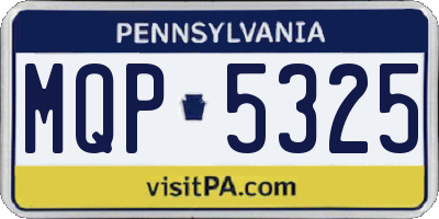 PA license plate MQP5325
