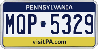 PA license plate MQP5329